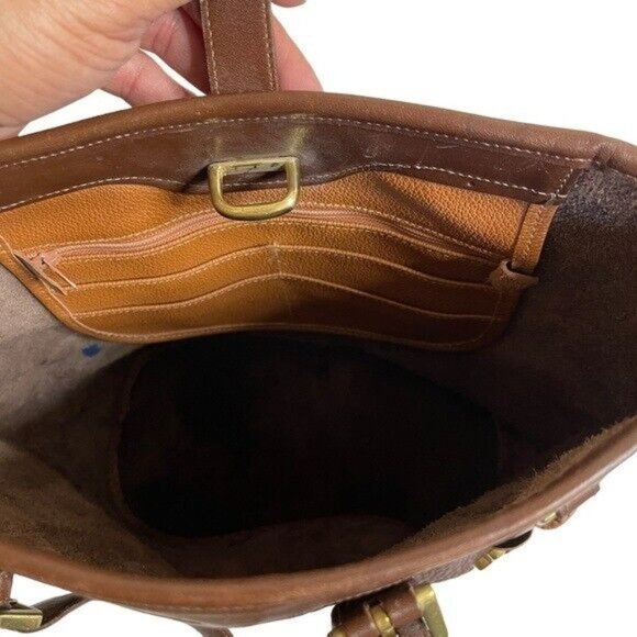Rare Dooney & Bourke VTG Kelly Brown All Weather Small Bucket Bag. - Picture 9 of 11